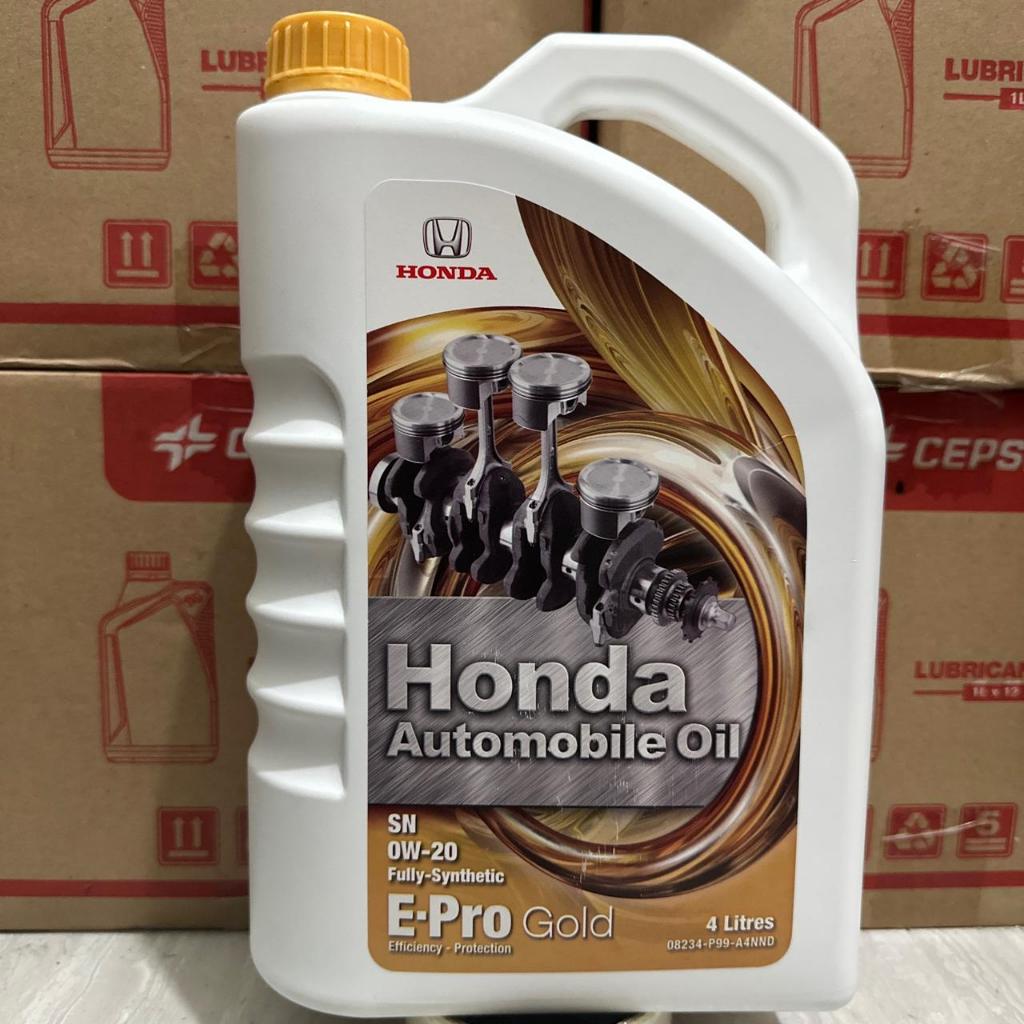 Honda Automobile Oil SN 0W-20 Fully Synthetic E-Pro Gold 4L – Oli Mesin Original Honda E-Pro Gold 0W