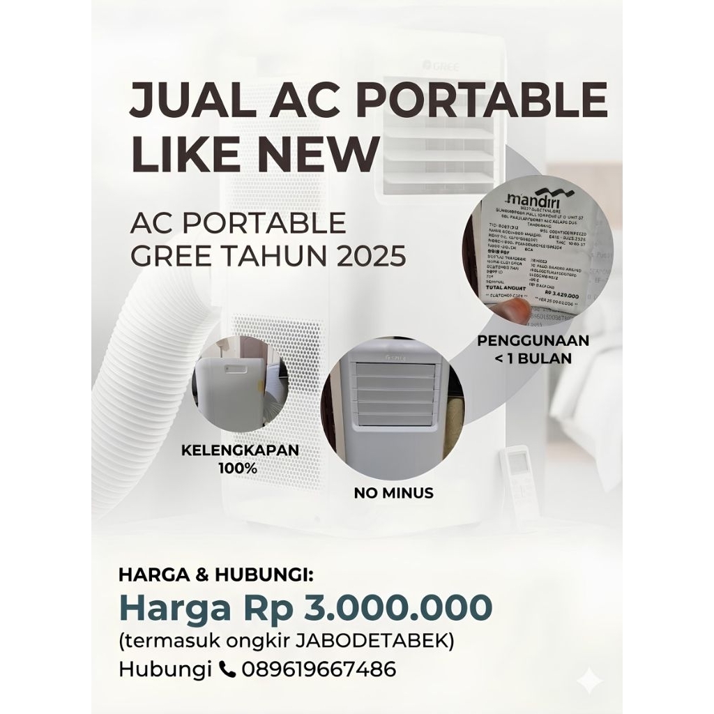 AC Portable Gree GPC-05P2 [BEKAS]