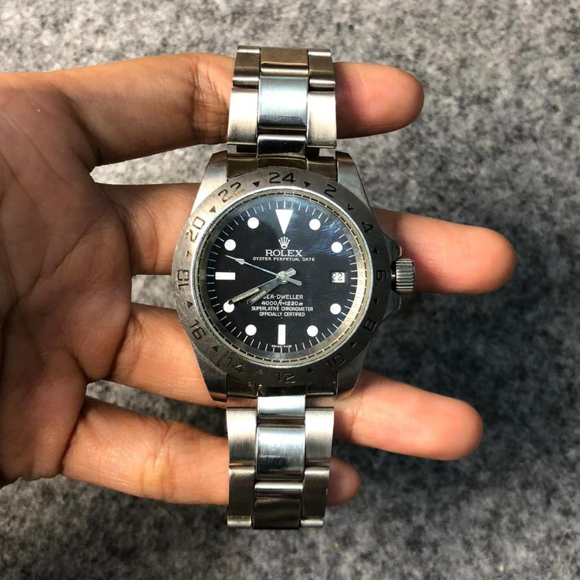 Jam tangan rolex second hitam premium
