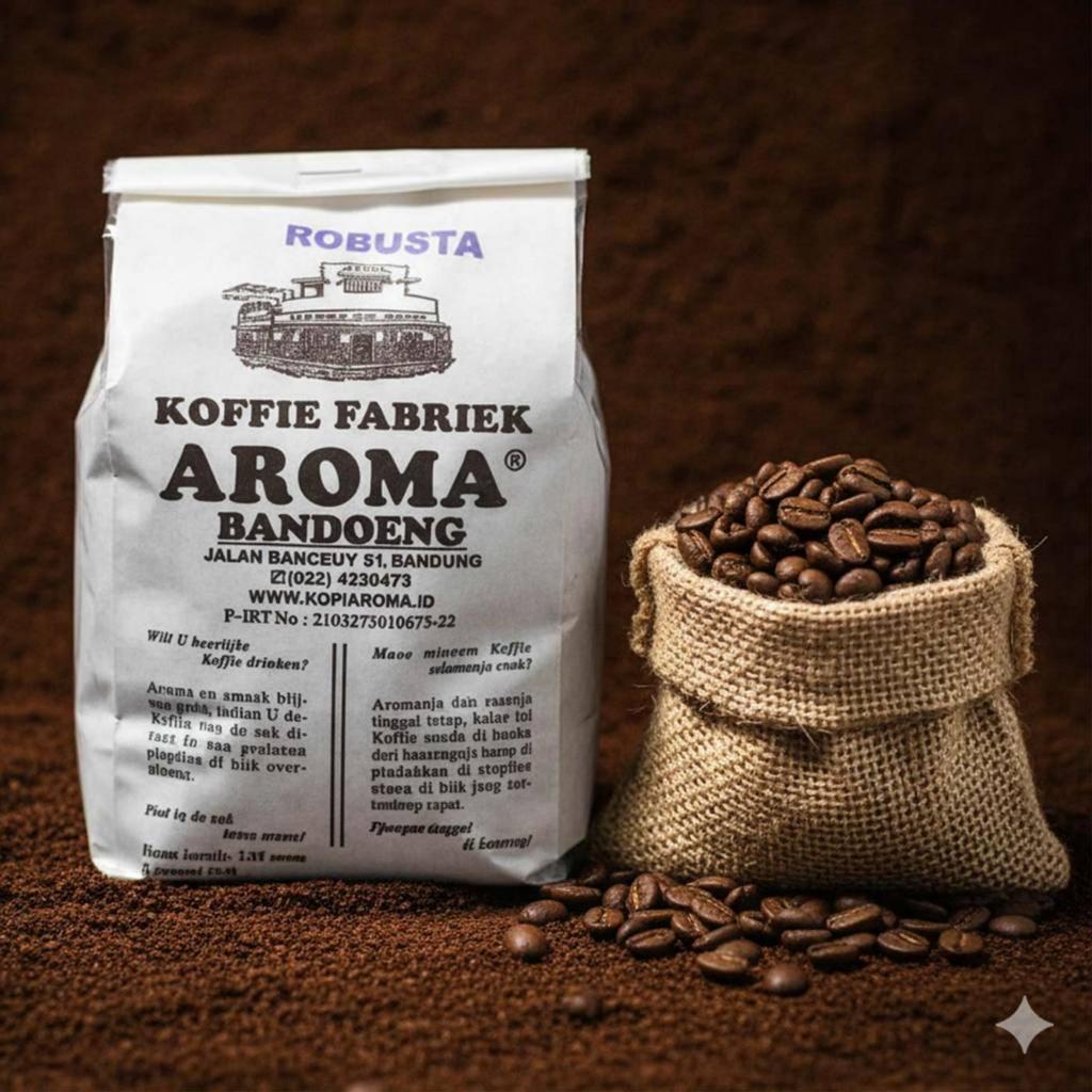Kopi Coffee Koffie Arabika Robusta AROMA Bandung Original/Kopi Bubuk Khas Bandung