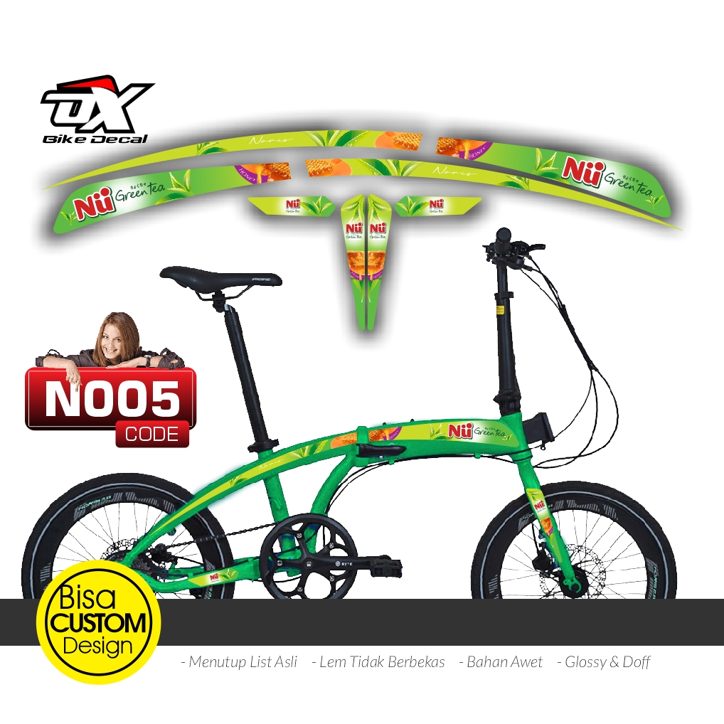 Stiker sepeda lipat pacific noris seri flag 02
