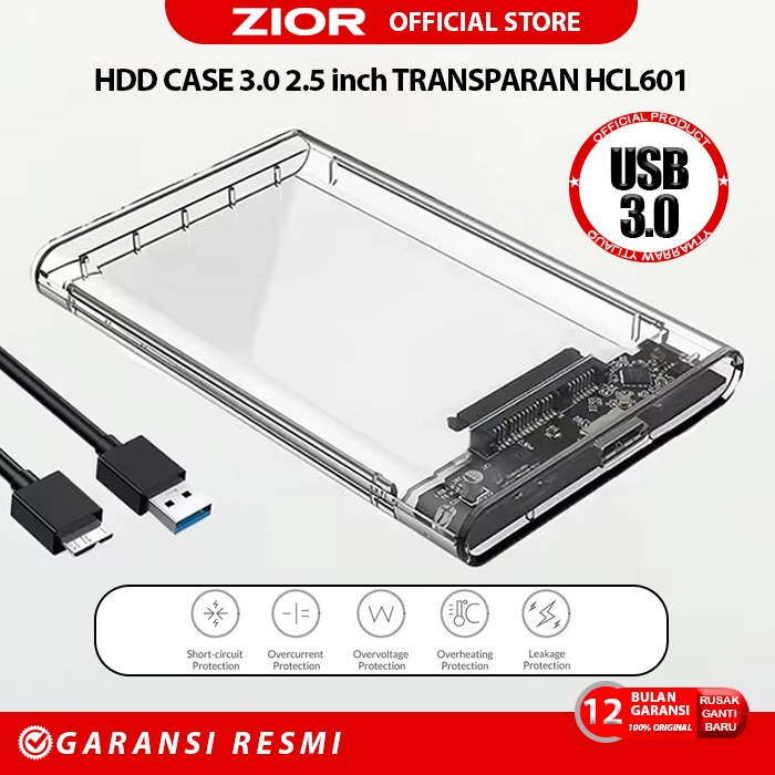 ZIOR HCL601 HDD CASE  3.0 2.5"inch SATA Casing Hardisk External HDD External Case - HD 2.5inch SATA 