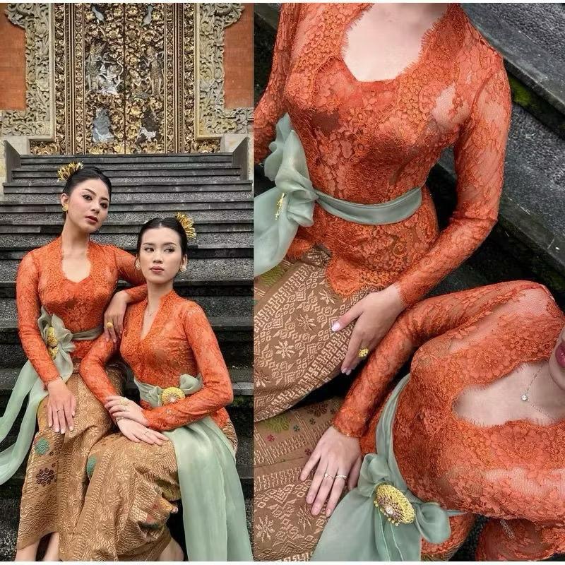 Selendang Kebaya Polos Kristal Kaca The Pincess Mengkilap Glowing Kain Slendang Bali Wanita Untuk Wi