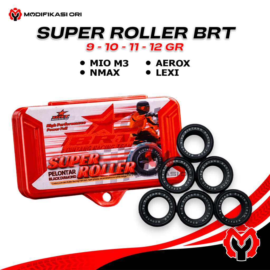 BRT - NMax ROLLER Racing BRT racing Black Diamond Roller Ukuran 9 dan 11 gram