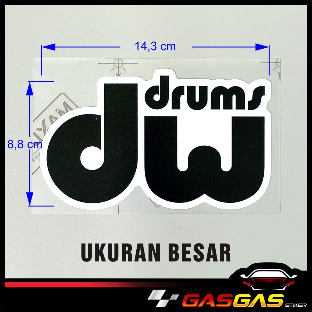 Stiker DRUM DW | BRAND DW DRUM | Sticker Kualitas Premium