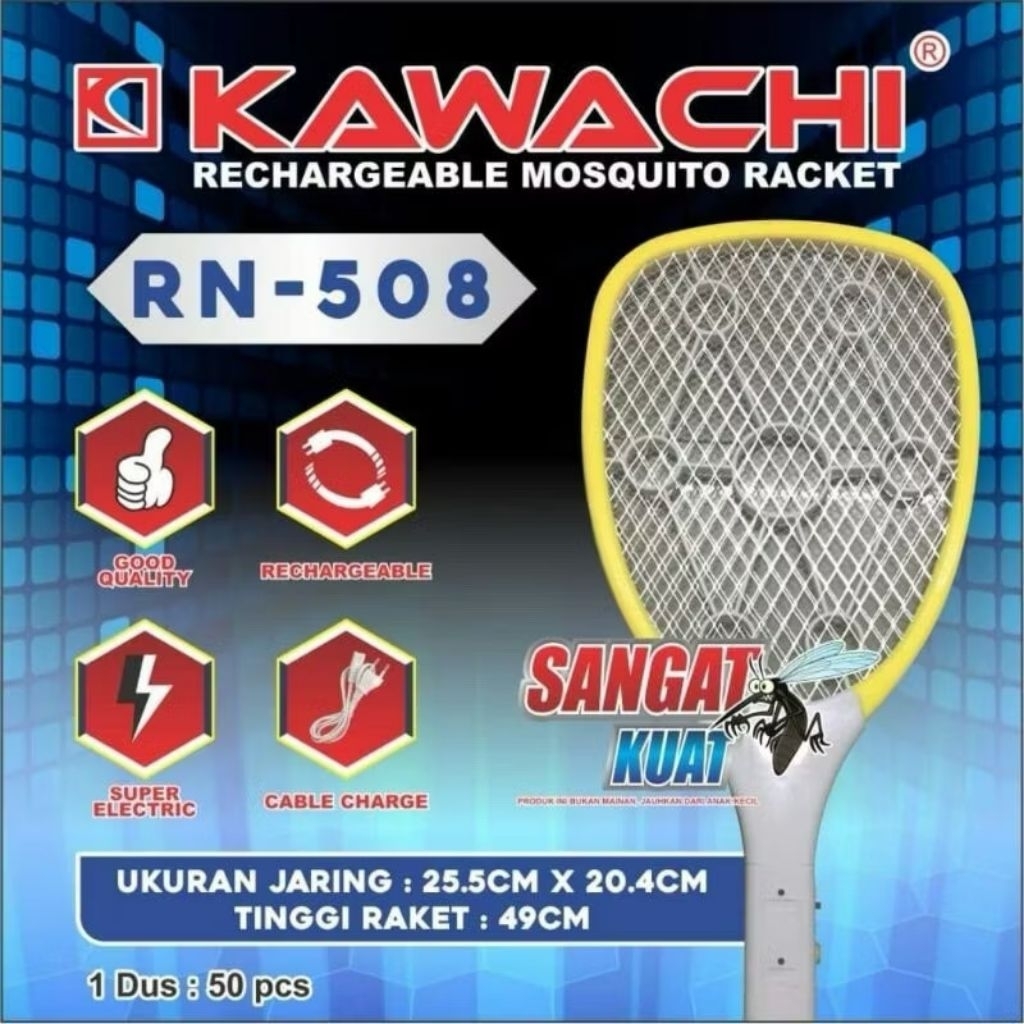 KAWACHI RAKET NYAMUK RN-508 / RN-518 / RN-622 / RN-628