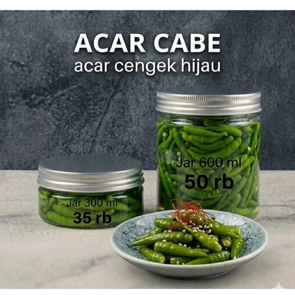 Acar cengek / Acar bawang putih / Acar bawang merah - home made - asem manis seger -ready stok