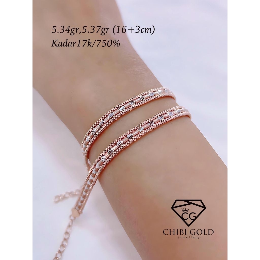 CHIBI GOLD - Gelang emas 750 kadar 17K - chibi gold jawellery
