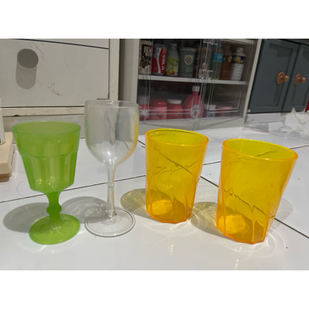 mainan gelas preloved. mainan masakan preloved