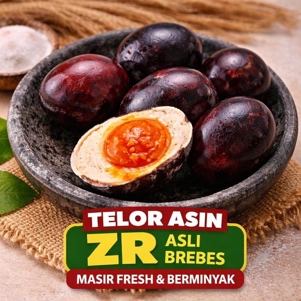 Telor asin 6 butir bakar asli Brebes telor asin Masir asli telor bebek