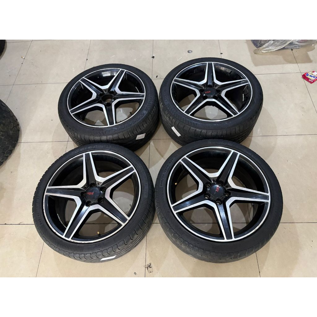 Velg Mobil Bekas Ring 19 Lubang 5 ROSTOCK HSR R19X8,5-9,5 H5X112 BAN 275 35 R19