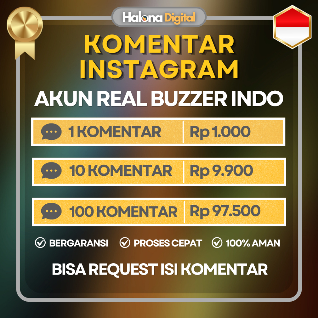 Komentar Instagram Real Akun BUZZER Indonesia Permanen - Custom Comment