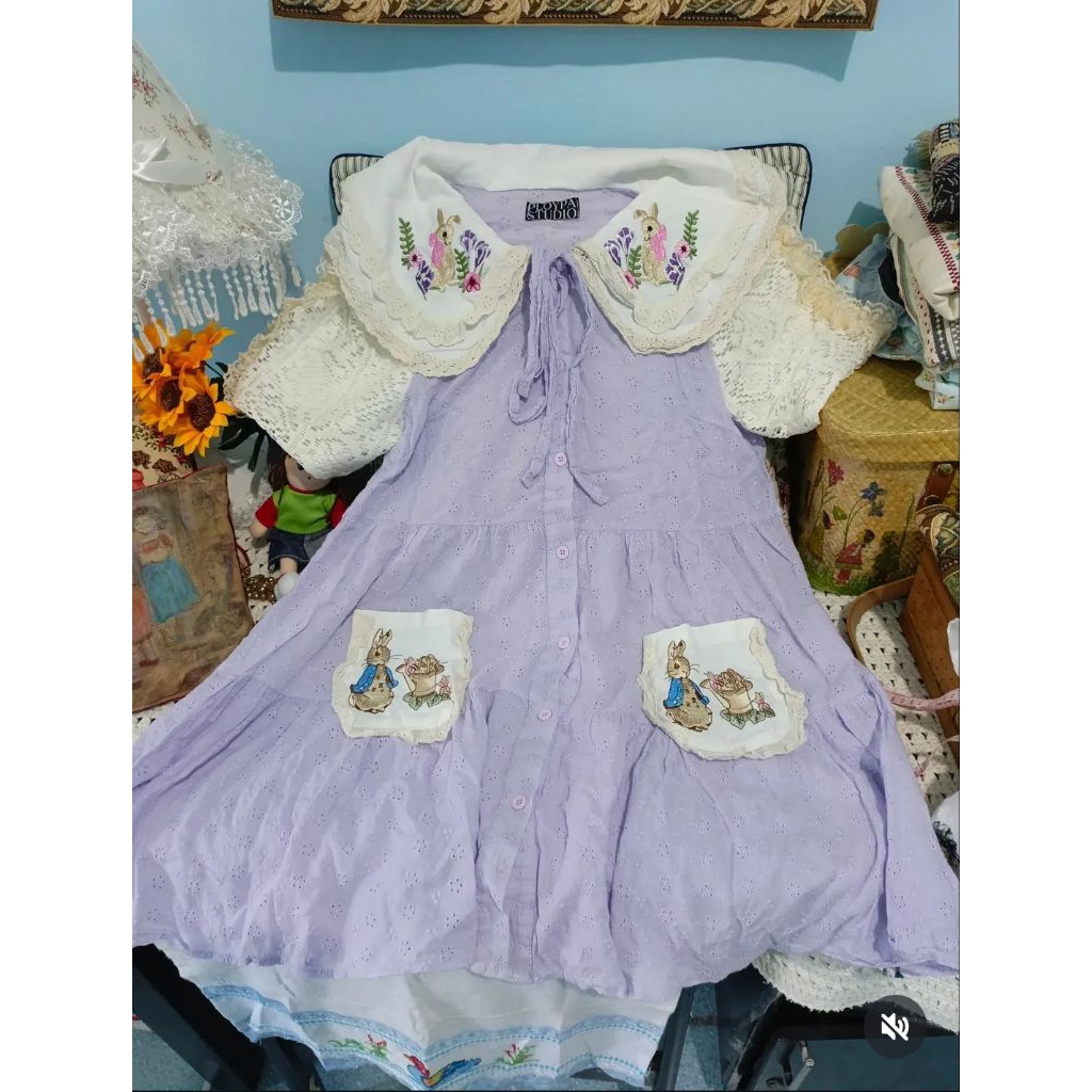 Dress Peter Rabbit Embroidery Katbol