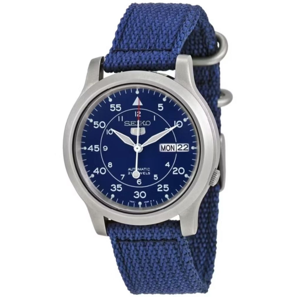 Jam Tangan Pria Seiko 5 SNK807K2 Automatic Blue Dial Blue Nylon Strap SNK807