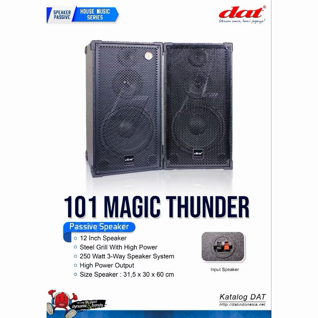 Speaker karaoke dat 10 inch pasif magic thunder 101 pasiv original