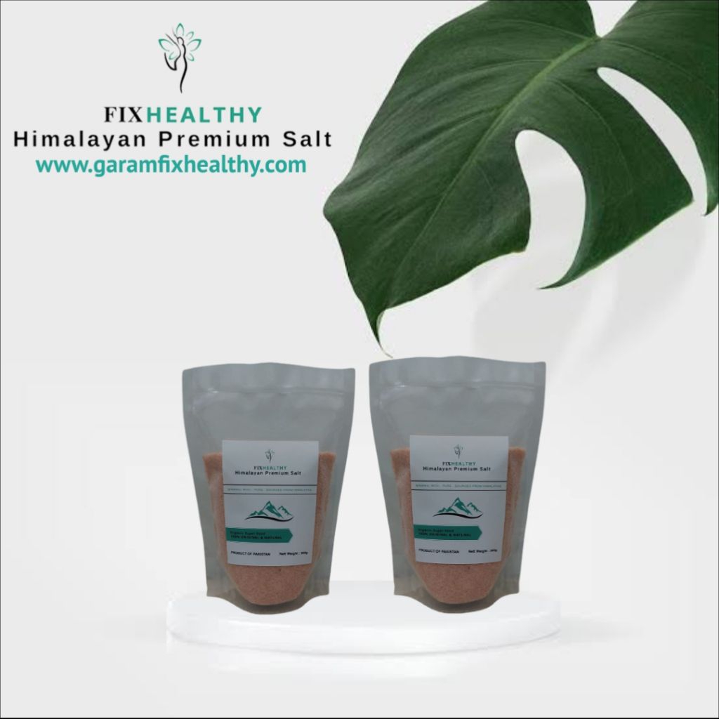 (Asli) Garam himalaya Fixhealthy 1kg Himalayan pink salt Original Natural Organik
