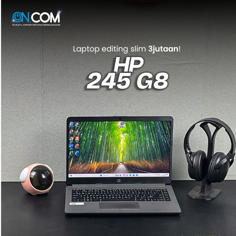 HP 245 G8/AMD Athlon Silver 3050U/RAM 8 GB/SSD 512 GB/Garansi Toko 1 Bulan