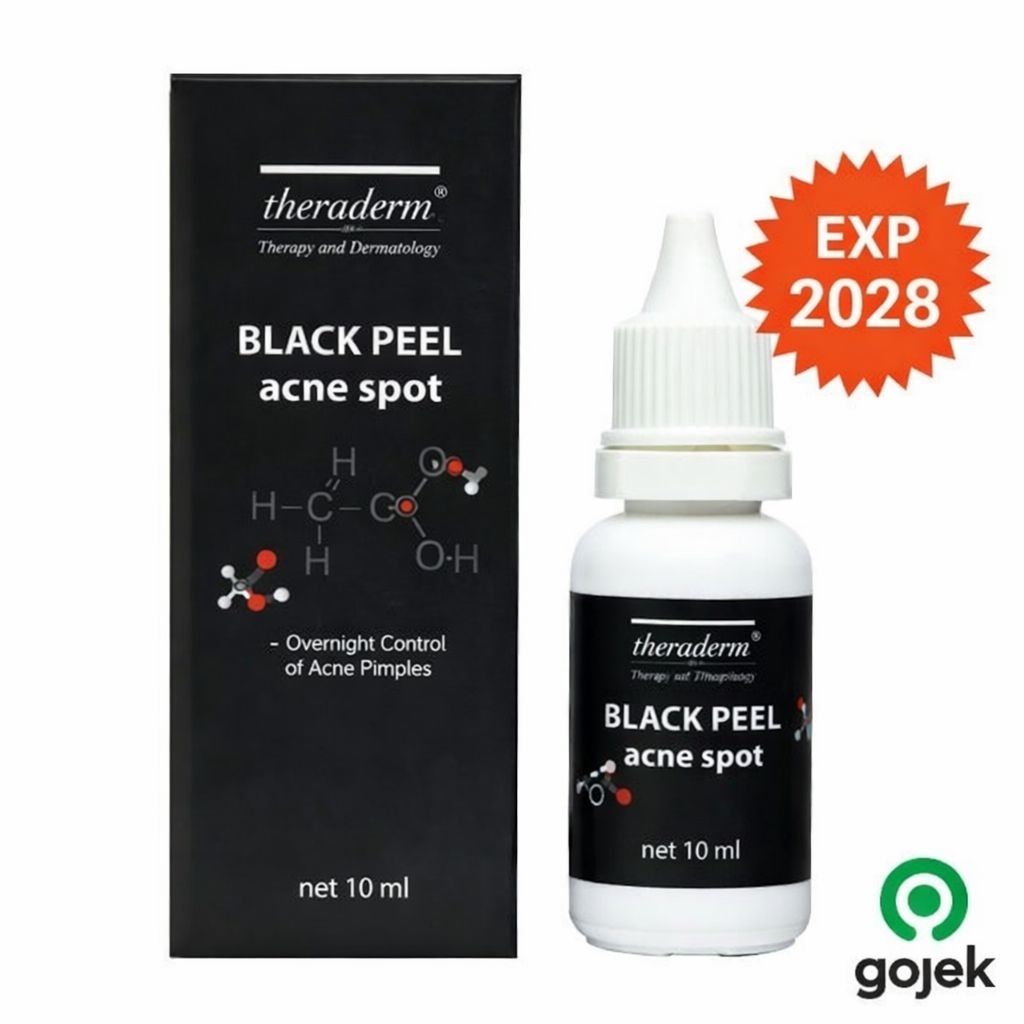 THERADERM BLACK PEEL 10ML ACNE SPOT TOTOL JERAWAT AMPUH CEPAT SEMBUH
