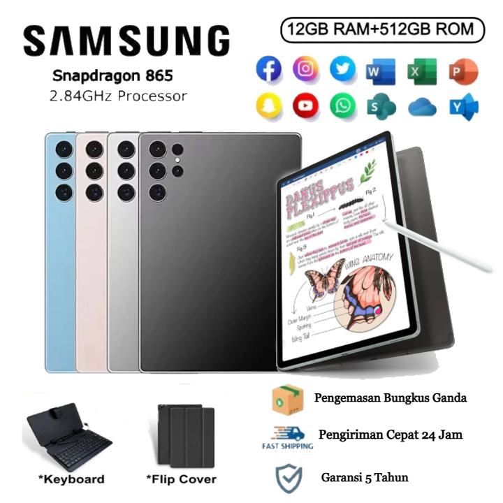 Samsung Galaxy S9 Tab 11 Inch 2026 | 5G/4G LTE | 16GB RAM 512GB ROM | Dual SIM | Android Tablet