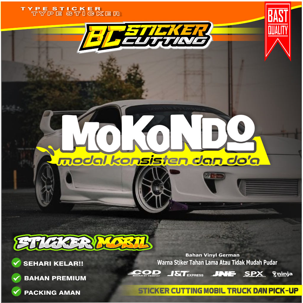 Stiker Mobil Variasi Kaca Bodi Samping Kata Kata emoji lucu Truk Canter Pick Up granmax L300 Keren T