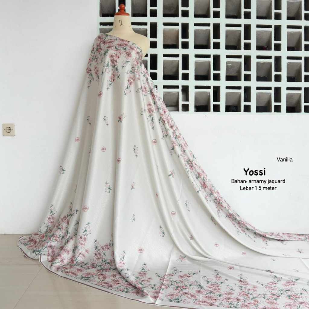 Kain arm motif jacquard/emboss// kain cod // per setengah meter // banyak motif // kain gamis // kai