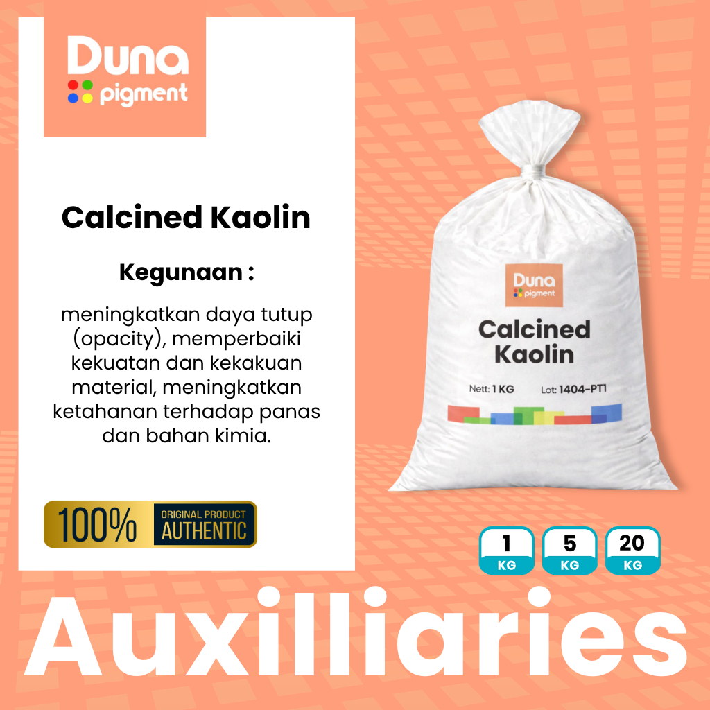 500 GR Calcined Kaolin Technical Grade Untuk Cat, Kertas, Keramik, dan Karet