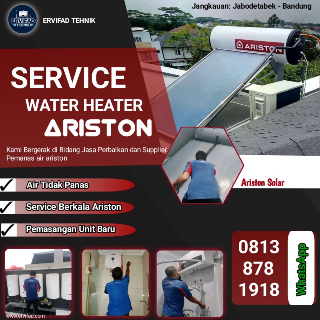 Service Water Heater Ariston Pasar Minggu jati padang Kebagusan 081387