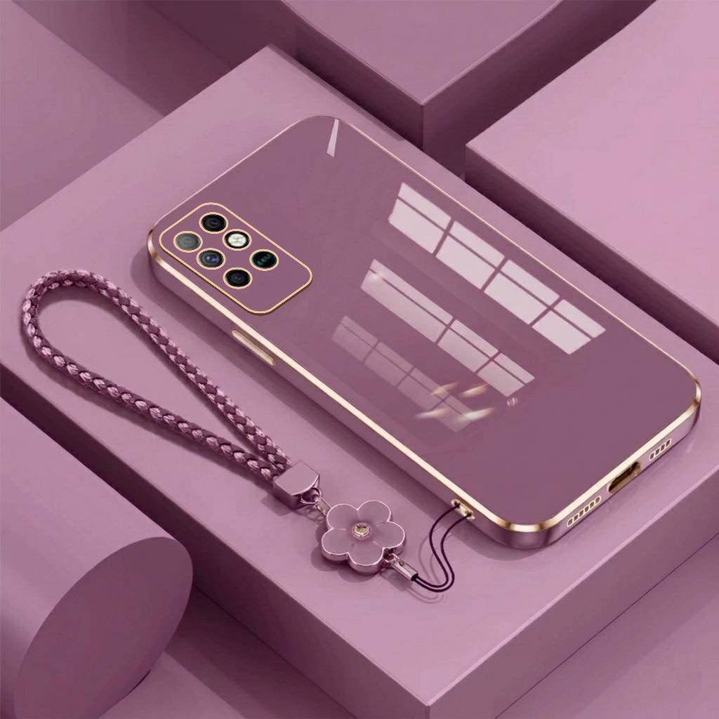 Soft Case Infinix Note 8 Note 12 VIP Note 12 G96 Casing Elektro Plating Dengan Bonus Tali Gantungan 