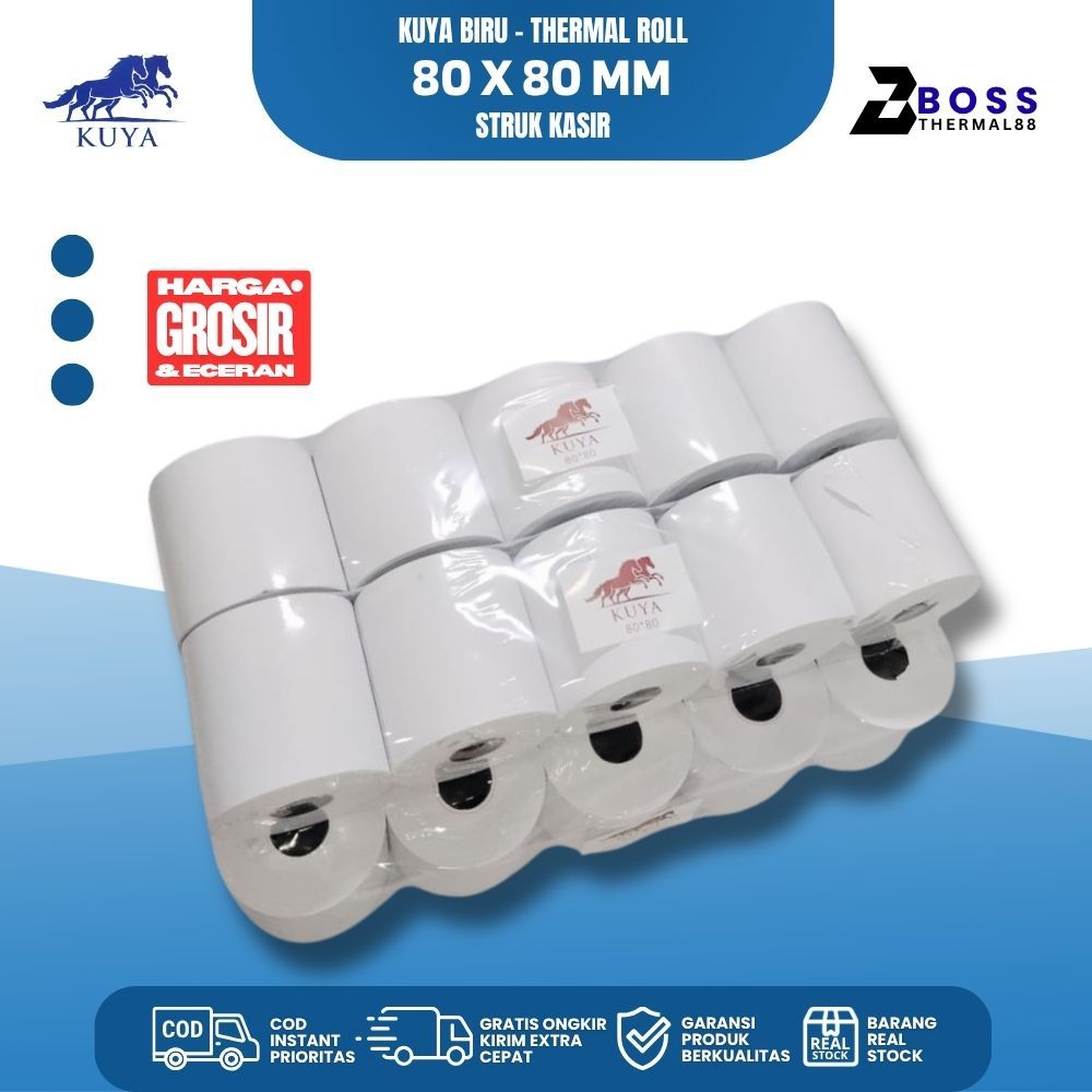 KUYA BIRU Thermal Struk Kasir 80X80 mm [bossthermal88]