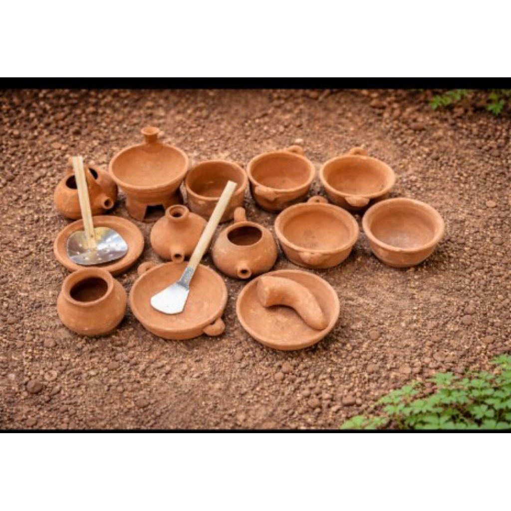 Mainan Masak Masakan Tanah Liat 1 Set (5pcs) – Mainan Tradisional Anak Edukatif