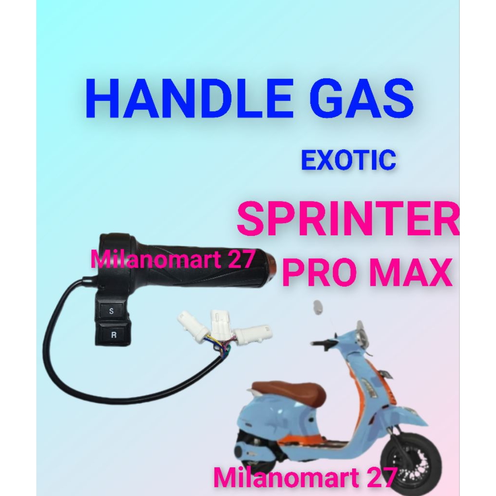 handle gas motor listrik exotic sprinter PRO MAX throttle gas sepeda listrik exotic sprinter promax