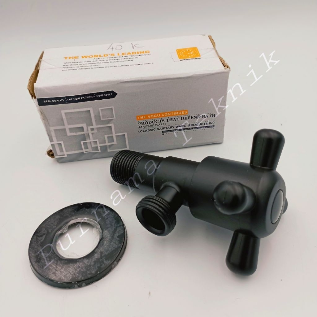 Kran Shower 1 Cabang Hitam 1/2"