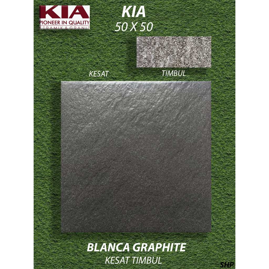[RIAU ONLY, CHAT SEBELUM CO] Keramik Lantai 50X50 KIA Blanca Black Kesat KW2 Pekanbaru Riau, Motif B