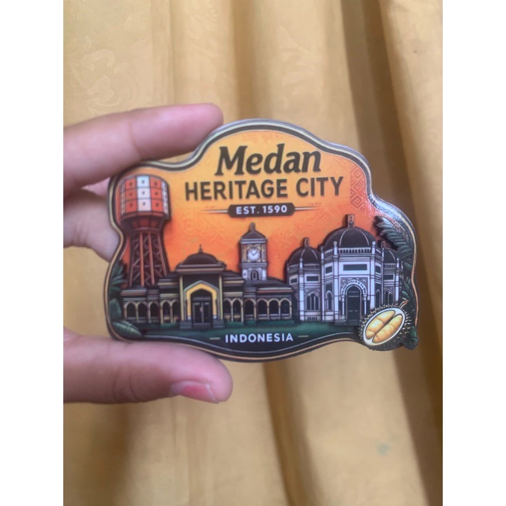 TEMPELAN KULKAS KHAS MEDAN | OLEH OLEH MEDAN CITY SOUVENIR MAGNET KULKAS MEDAN