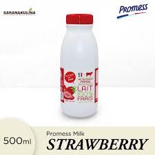 [SDW] pekanbaru/500ml Promess Susu UHT Rasa Stroberi - Kemasan Botol