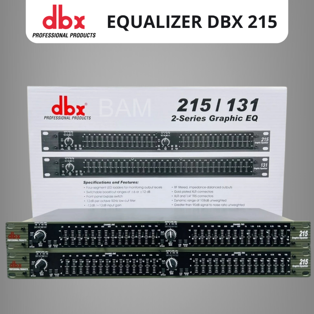 Equalizer DBX 215 Professional 2 Channel 15 Band