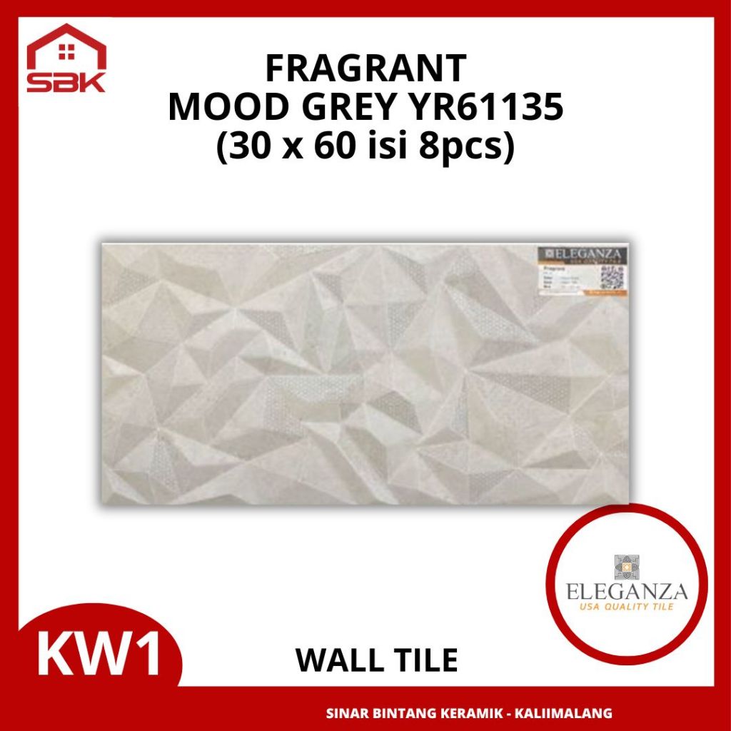 Granit Dinding Eleganza Fragrant Mood Grey 30x60