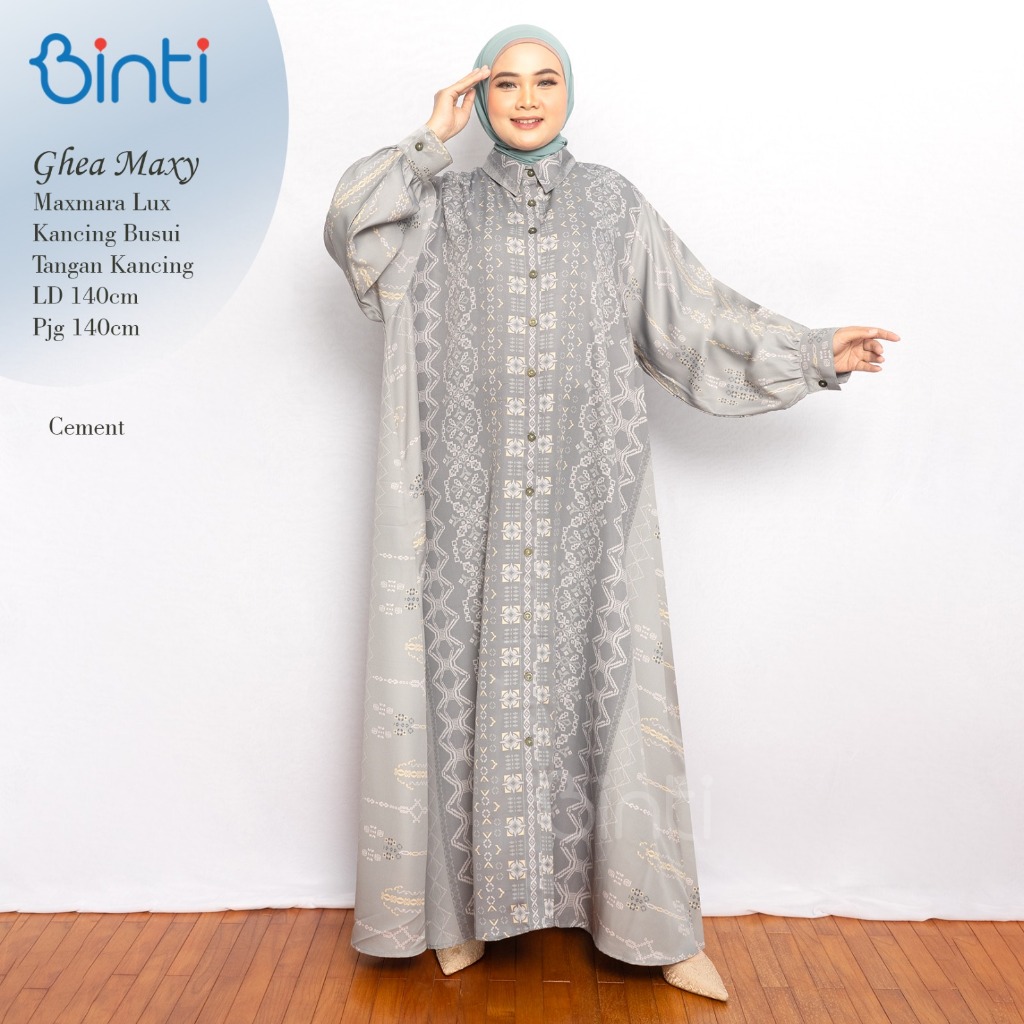 GHEA BY BINTI GAMIS JUMBO GHEA BINTI ENTER BAJU MAXY LD 140 ABAYA OVERSIZE BB 100KG BUSUI OVERSIZE G