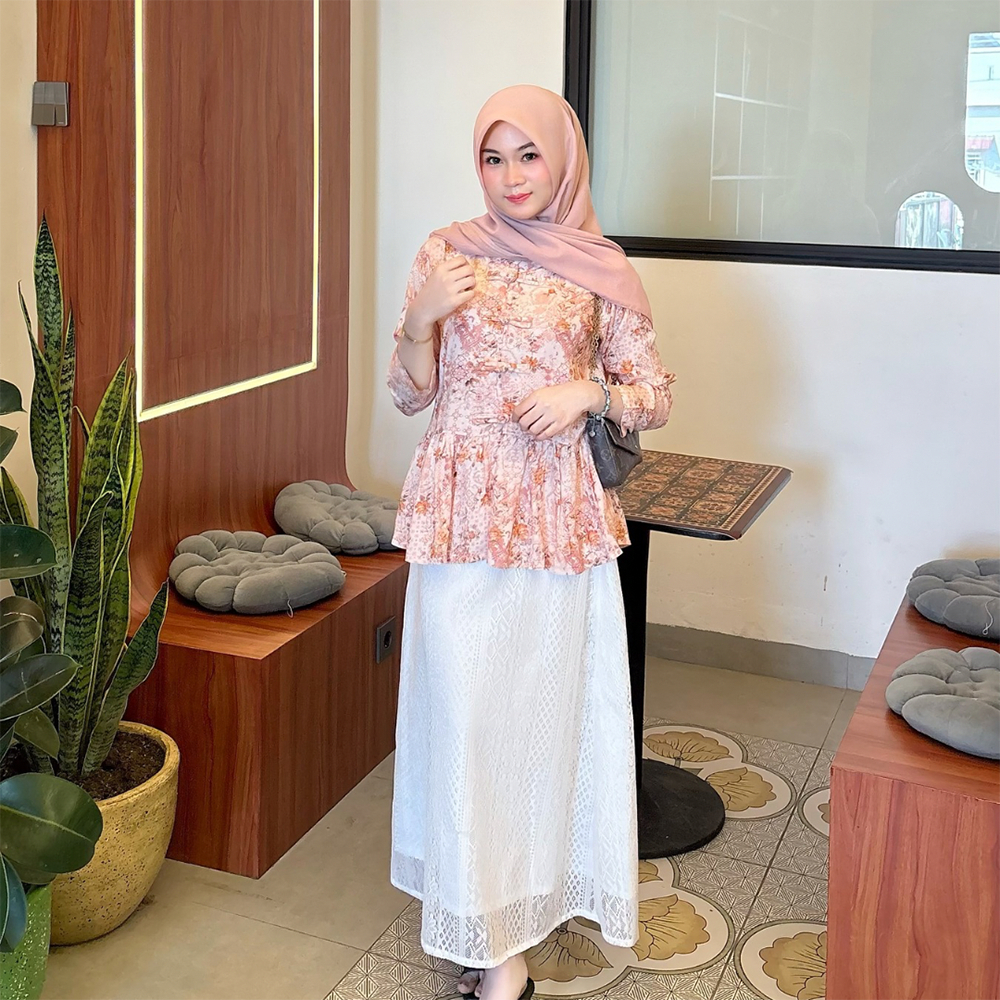 Sevanea Luvia | Tunik Atasan Wanita Adem | Baju Muslim Perempuan | Cheongsam OOTD Tunic