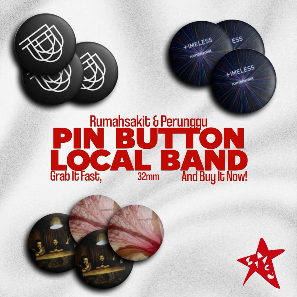 Pin Button Band Lokal I Rumahsakit & Perunggu