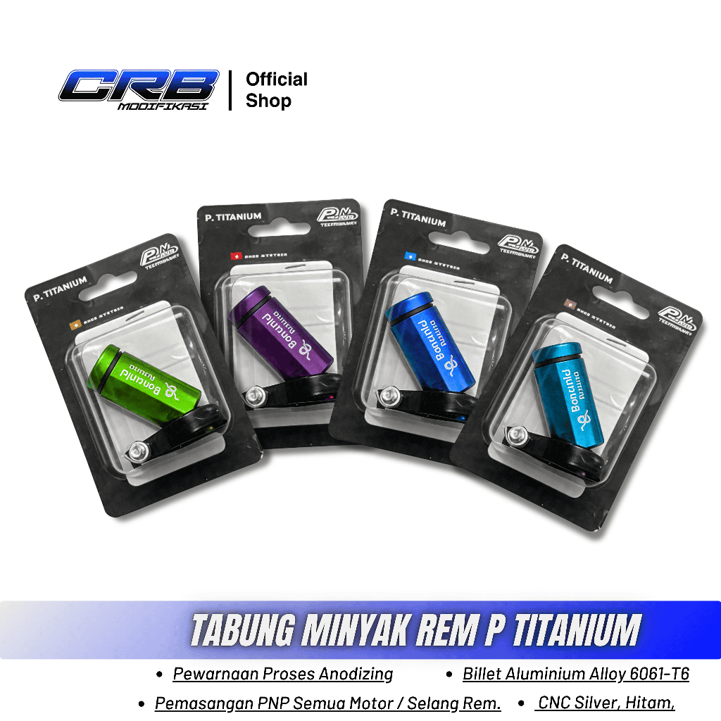Tabung Minyak Rem P Titanium BONAMICI Original Vietnam CNC universal - tabung bonamici