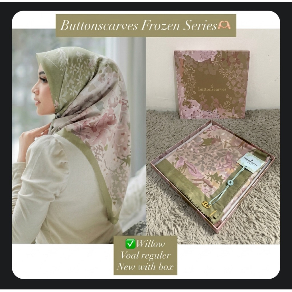 Frozen Willow Buttonscarves new box