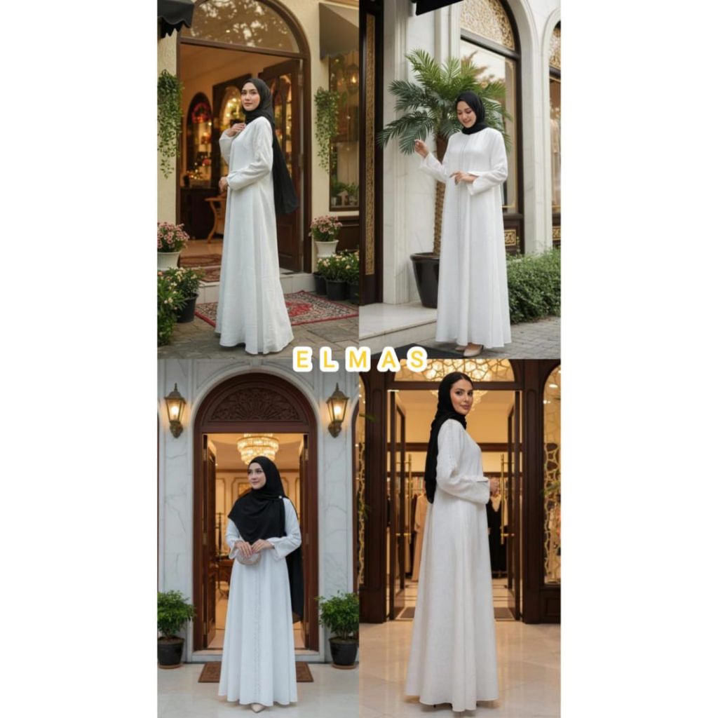 ABAYA DRESS ONLY DUBAY HITAM – PUTIH