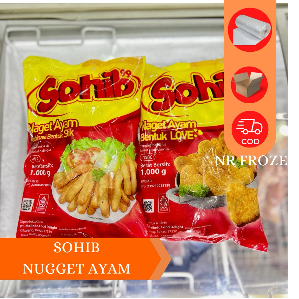 SOHIB NUGGET AYAM LOVE STIK 1KG N1803