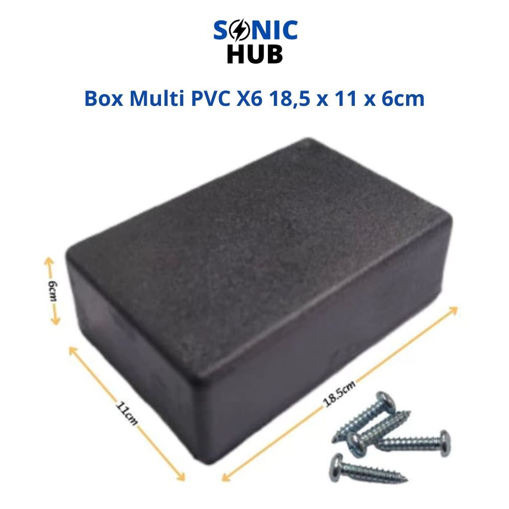 Box Kotak Hitam Elektronik DIY Box Multi Serbaguna X6 18,5 x 11 x 6cm