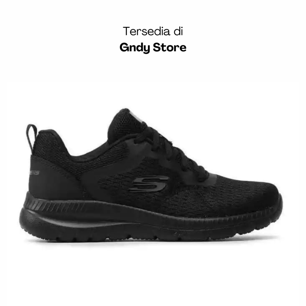 Sepatu Sneakers Wanita Skechers Bountiful Quick Path 12607/BBK Full Black Women