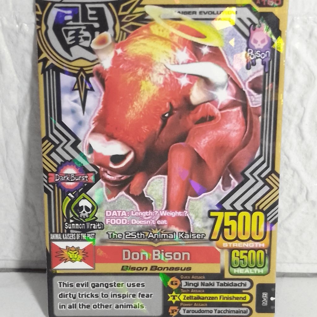 Animal Kaiser Don Bison Original Card Rare Dark Burst – Kondisi Bagus Koleksi Pribadi