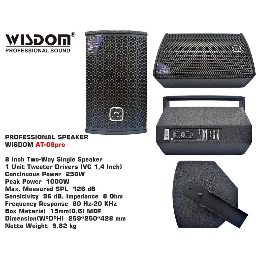 Speaker Pasif Wisdom 6 INCH AT-06PRO atau 8 INCH AT-08PRO Original — AT08PRO / AT06PRO / AT08 PRO / AT06 PRO