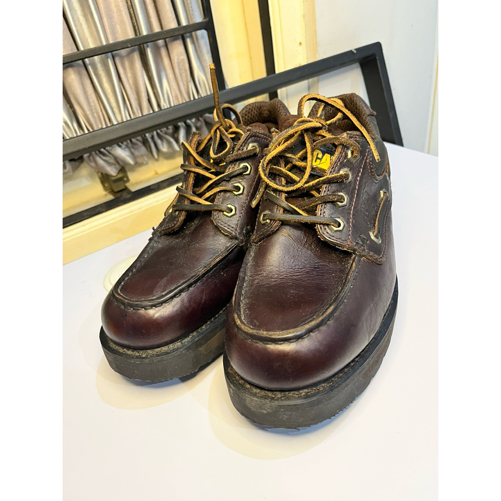 CATERPILLAR MOC TOE LOW BOOTS DARK BROWN