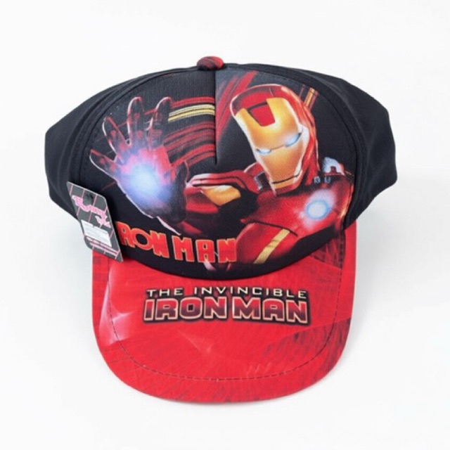 Topi anak kartun cars, iron man, frozen